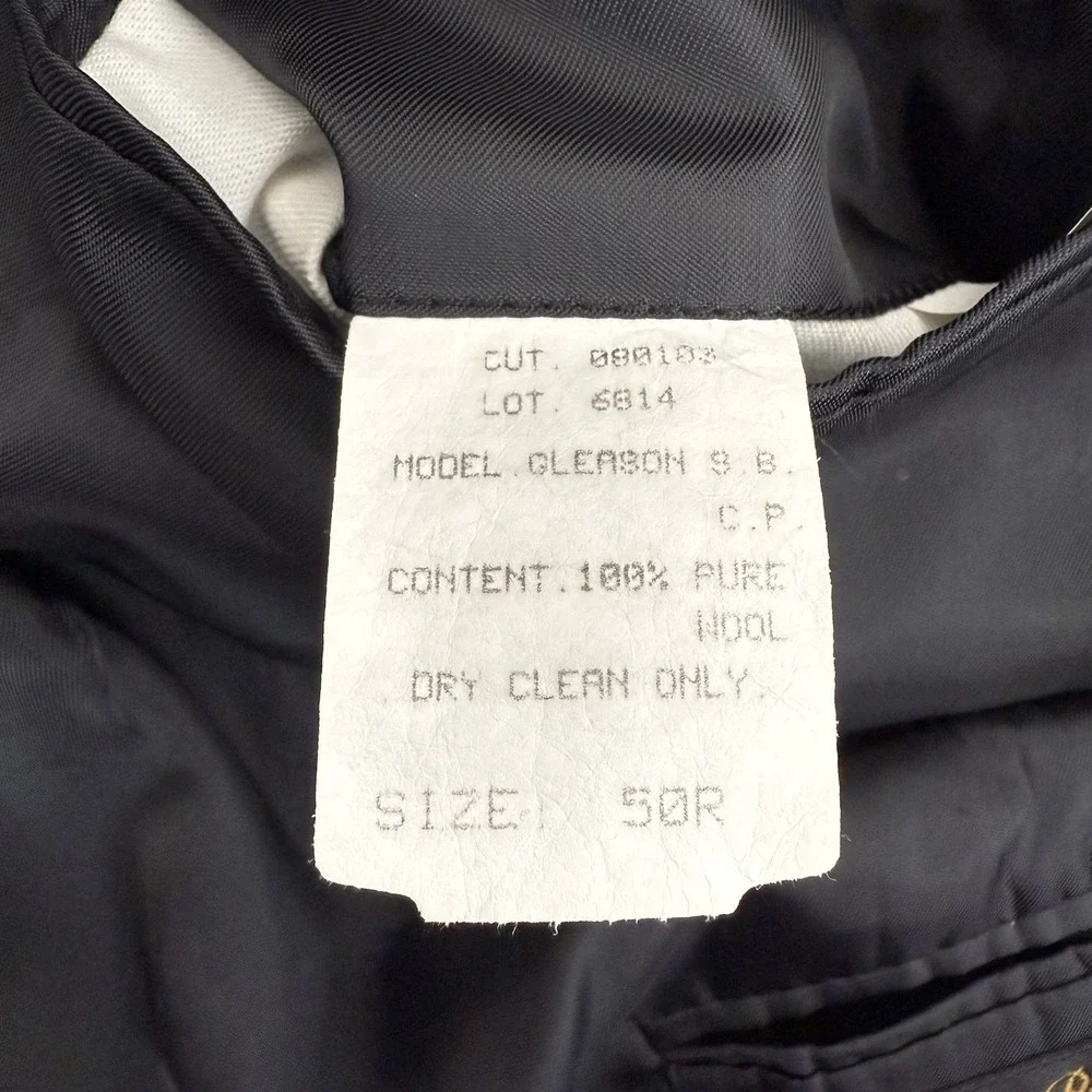 Hardy Amies Mens 50R Blazer Dark Gray Wool Two Button Sport Coat Single Breasted